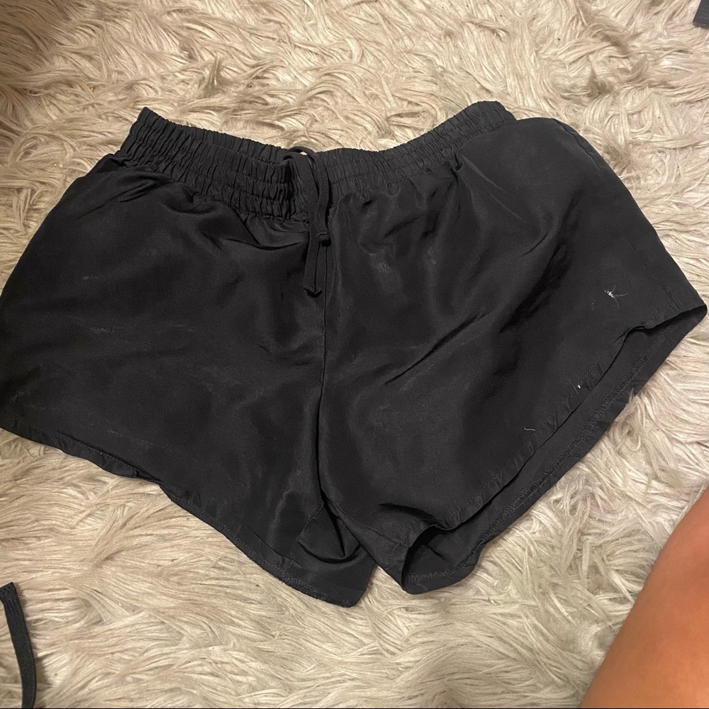 black shorts